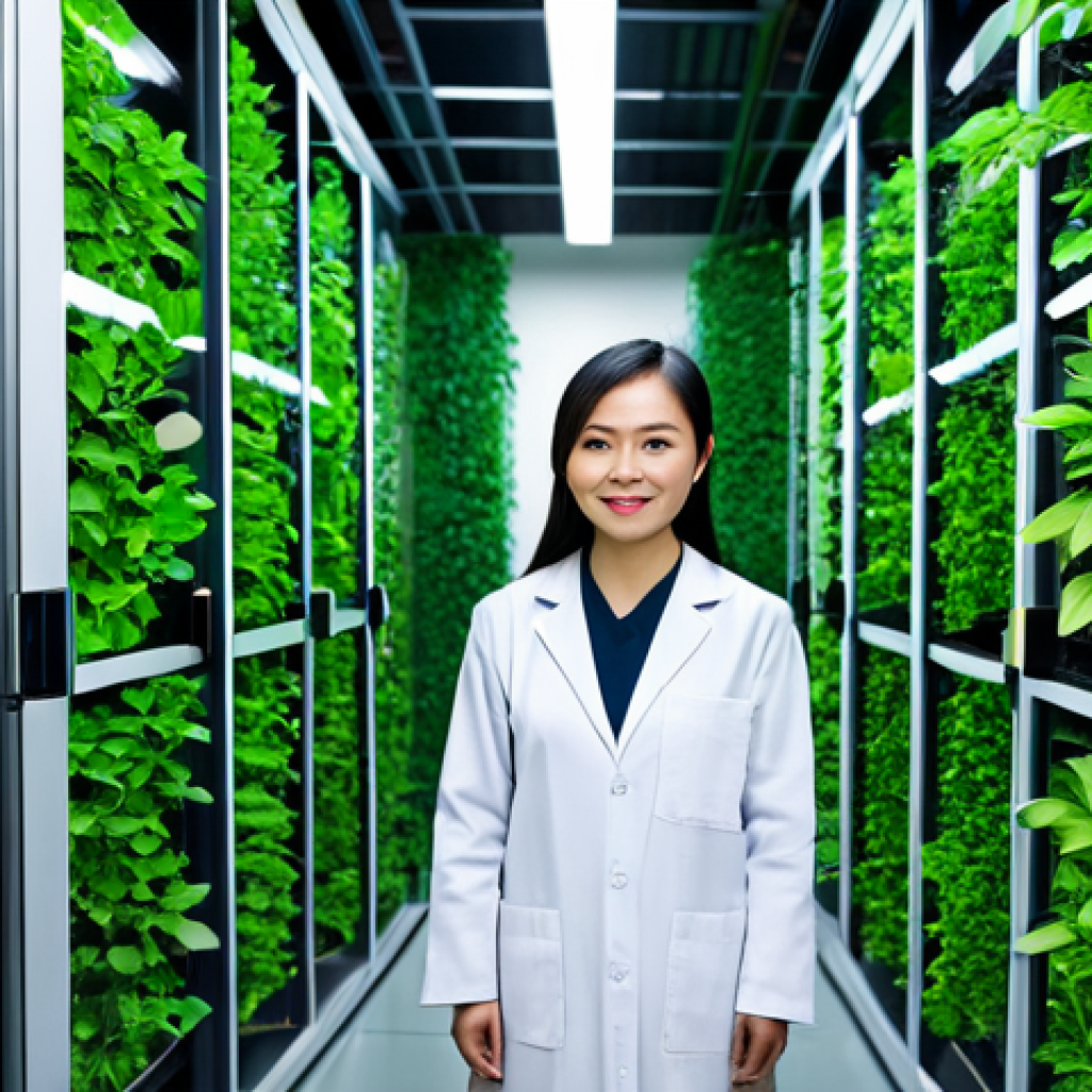 **
"A Vietnamese engineer in a modern, eco-friendly data center, surrounded by quantum computing hardware. She is wearing professional attire – a lab coat over modest clothing. The data center features green design elements like vertical gardens and solar panels visible through large windows. The image should convey innovation and sustainability. Focus on perfect anatomy and correct proportions. Safe for work, appropriate content, fully clothed, professional, family-friendly, high quality."
**
