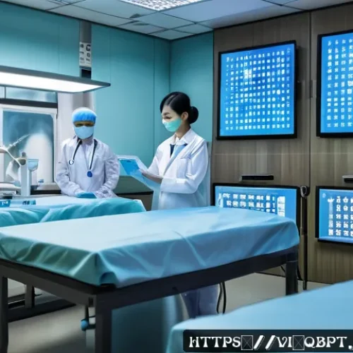 Home 32 양자 기술의 사회적 영향 분석 - A futuristic Vietnamese hospital scene showcasing quantum technology in healthcare: advanced quantum...