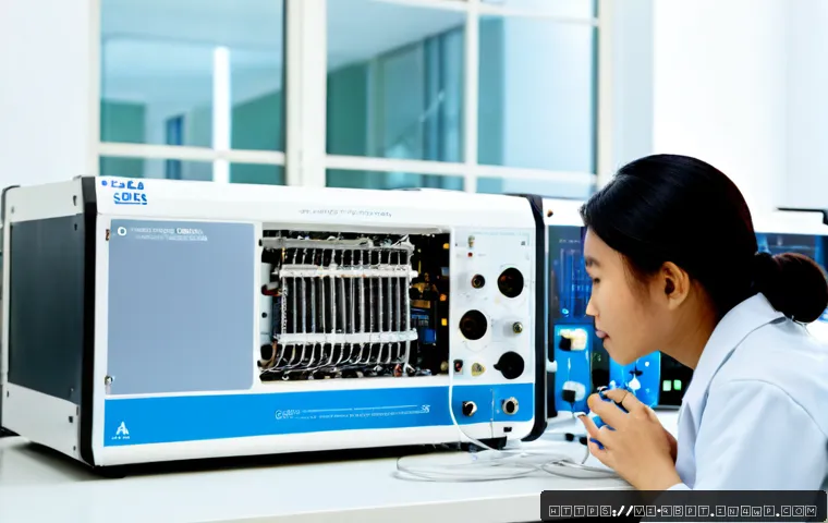 Home 17 양자 컴퓨팅의 역사와 발전 과정 - Photorealistic university laboratory in Hanoi, Vietnam, showing a Vietnamese female physicist compar...